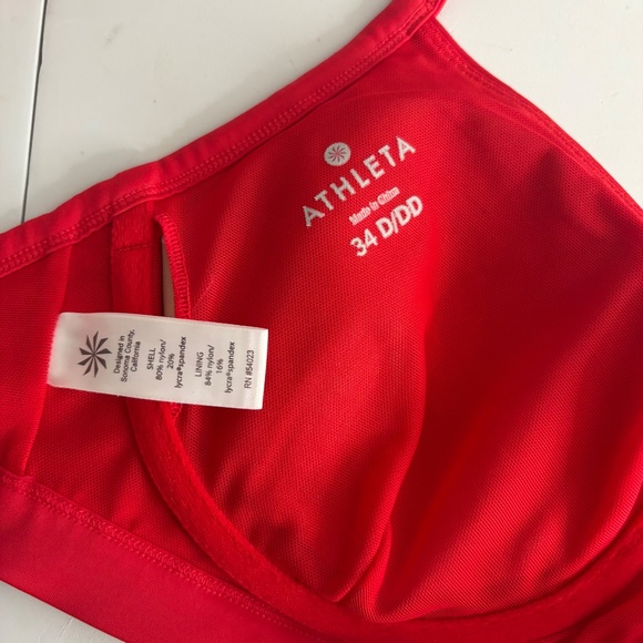 Athleta Twisted Radiant Red Bikini Top - Picture 3 of 8